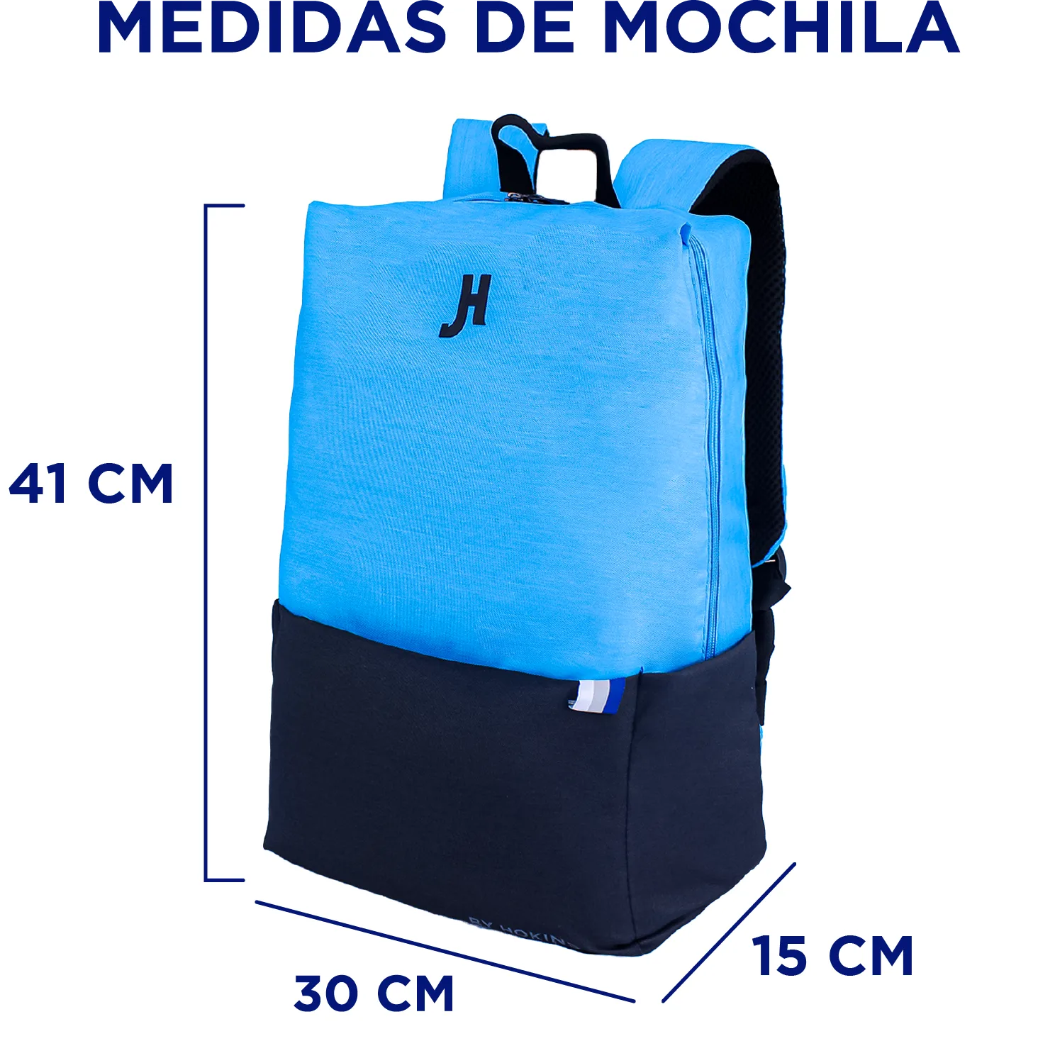 Mochila Full Neon Azul - Negro - Imagen 6